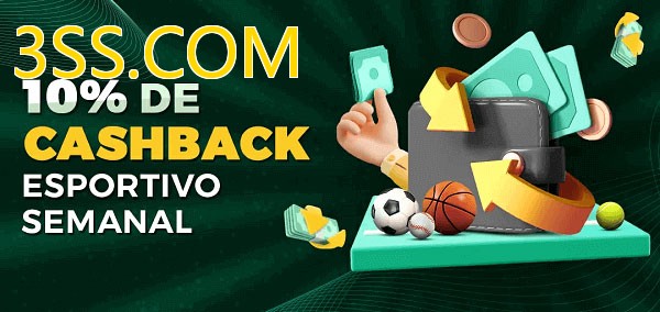 10% de bônus de cashback na 3SS.COM