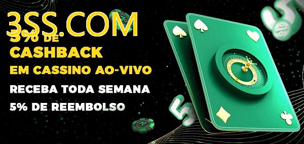 Promoções do cassino ao Vivo 3SS.COM